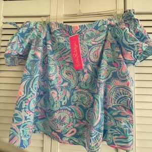 Lilly Pulitzer off the Shoulder Top